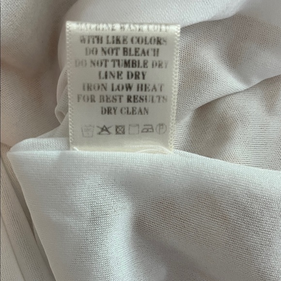 Roolee faux wrap Dress in golden Tan and Cream - Picture 11 of 13